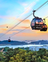 Cable car ride from Mount Fabre to Sentosa