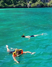 snorkeling at Elephant beach Andaman